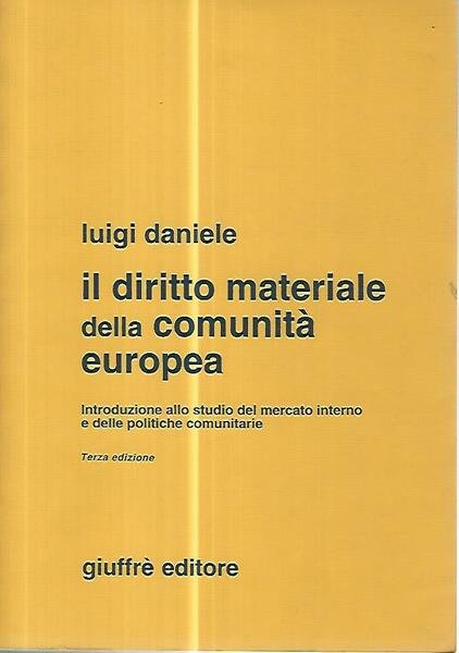 Il diritto materiale della comunità europea | Immagine principale