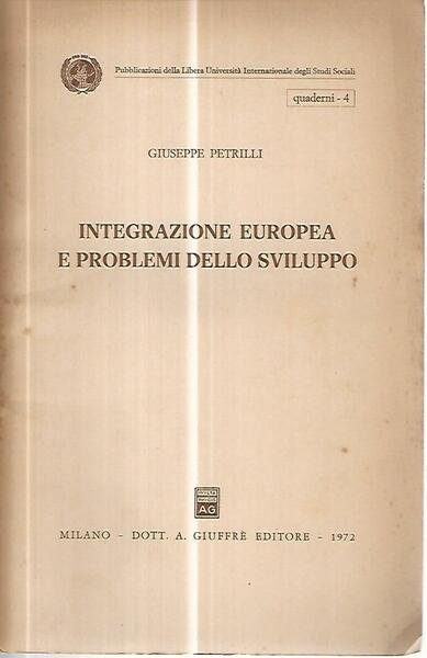 Integrazione europea e problemi dello sviluppo
