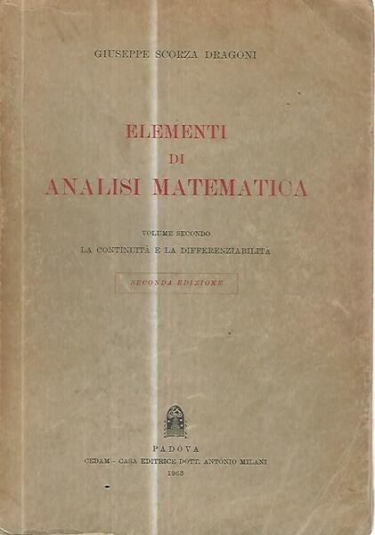 Elementi di analisi matematica. Volume secondo
