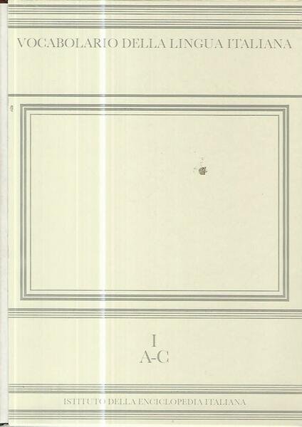 Vocabolario della lingua italiana I. A-C | Immagine principale