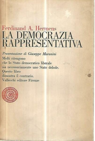 La democrazia rappresentativa