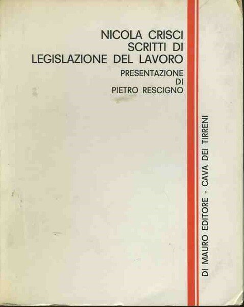 Scritti di legislazione del lavoro | Immagine principale