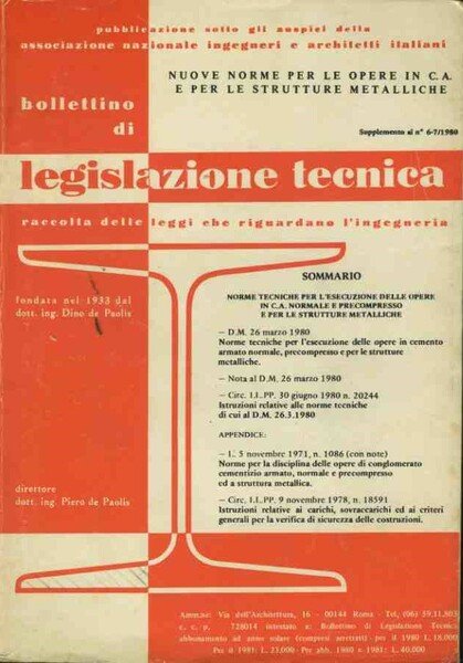 Bollettino di legislazione tecnica 1980 | Immagine principale