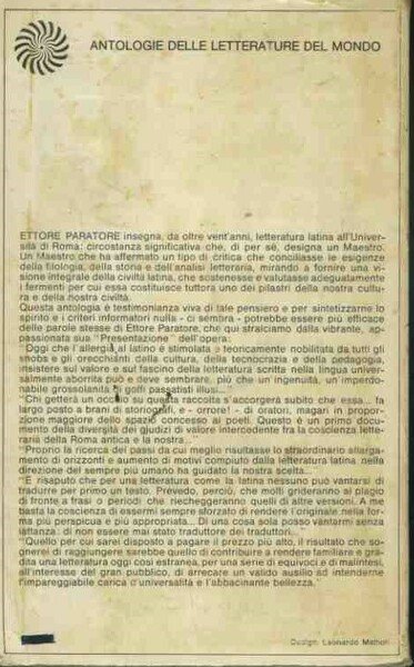 Antologia latina nell'età augustea