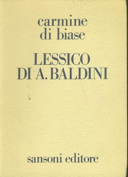 Lessico di A. Baldini | Immagine principale