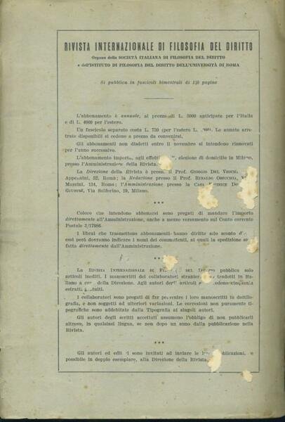 Rivista internazionale di filosofia del diritto.Anno XXXVI. Serie III. Novembre … | Immagine Gallery 3