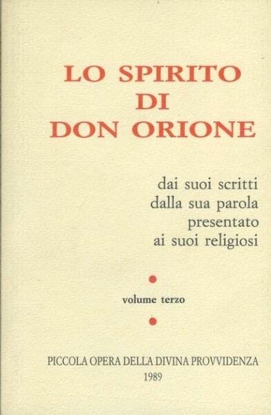 Lo spirito di Don Orione. Volume terzo | Immagine principale