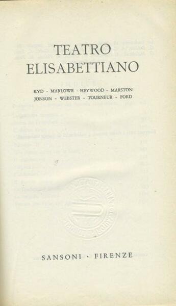 Teatro elisabettiano