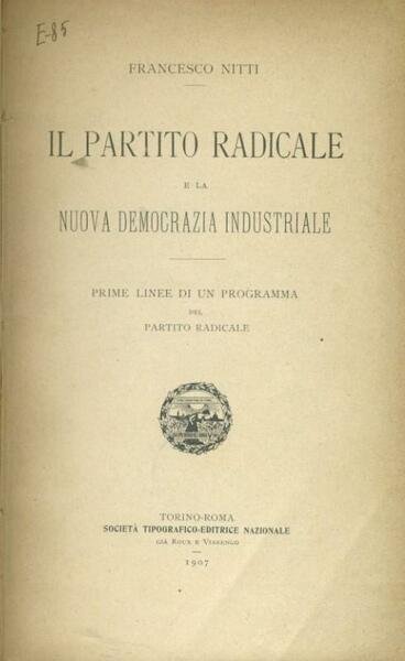 Il partito radicale e la nuova democrazia industriale | Immagine principale