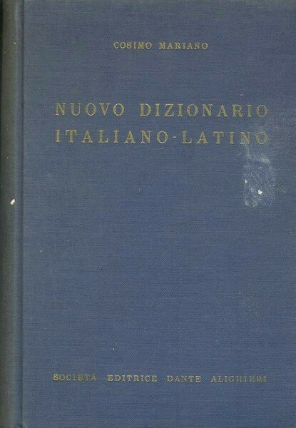 Nuovo dizionario italiano - latino