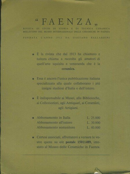 Faenza. Bollettino del museo internazionale delle ceramiche in Faenza. Anno … | Immagine Gallery 2