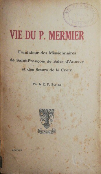 Vie Du P. Mermier Fondateur des Missionnaires de Saint-Francois de … | Immagine principale