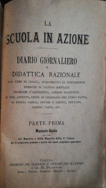 La scuola in azione, diario giornaliero o didattica razionale | Immagine principale