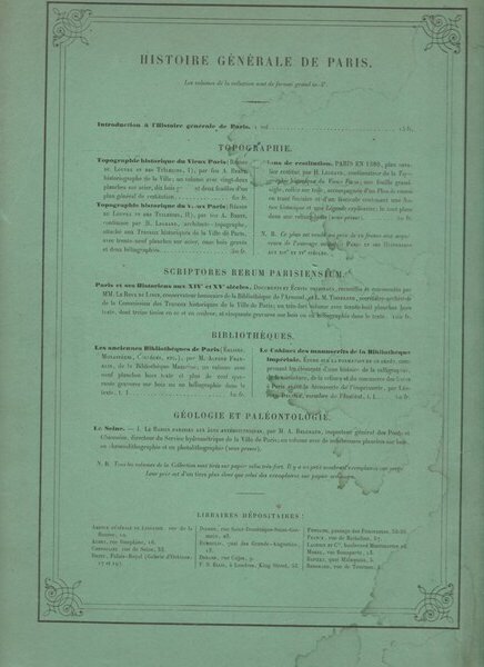 PARIS EN 1380 / PLANS DE RESTITUTION / HISTORIE GENERALE …