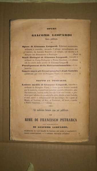 VOLUME QUARTO. SAGGIO SOPRA GLI ERRORI POPOLARI DEGLI ANTICHI; PUBBLICATO …
