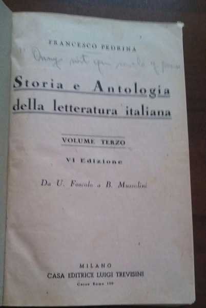 STORIA E ANTOLOGIA DELLA LETTERATURA ITALIANA | Immagine Gallery 6