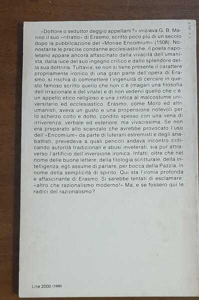 ERASMO DA ROTTERDAM ELOGIO DELLA PAZZIA | Immagine Gallery 2