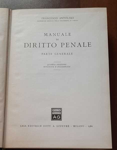 MANUALE DI DIRITTO PENALE