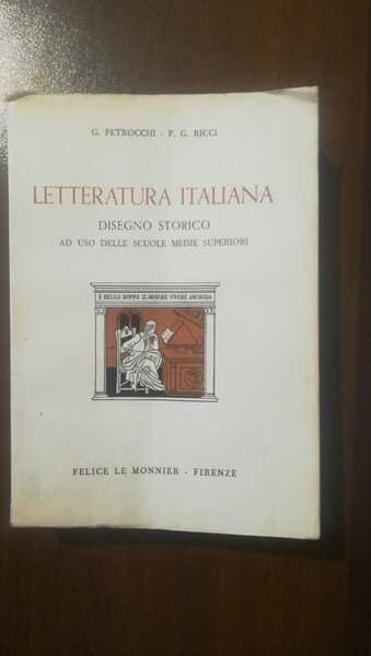 LETTERATURA ITALIANA DISEGNO STORICO