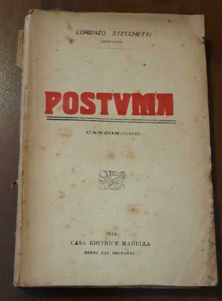 Postuma canzoniere 