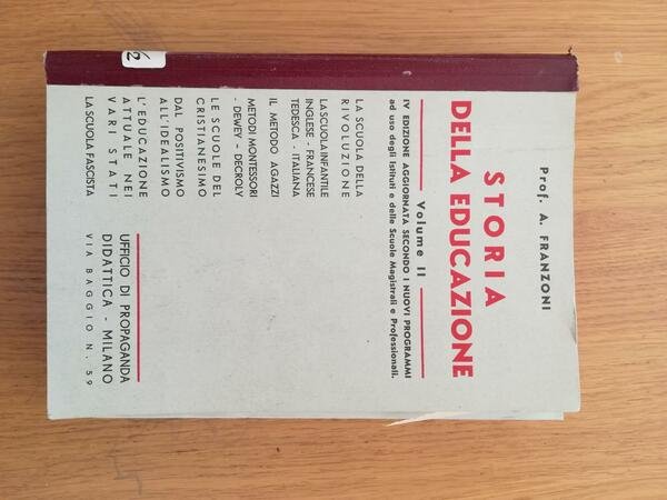 Storia dell'educazione Vol. II | Immagine principale