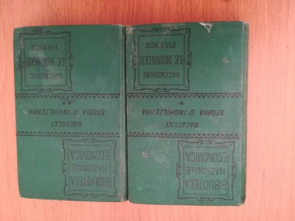Storia d'Inghilterra Vo. I e II
(Biblioteca nazionale economica)