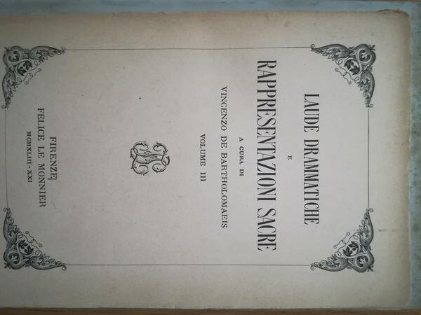 Laude drammatiche e rappresentazioni sacre | Immagine principale