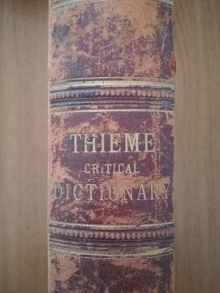 Thieme - Preusser: a new and complete CRITICAL DICTIONARY of … | Immagine principale
