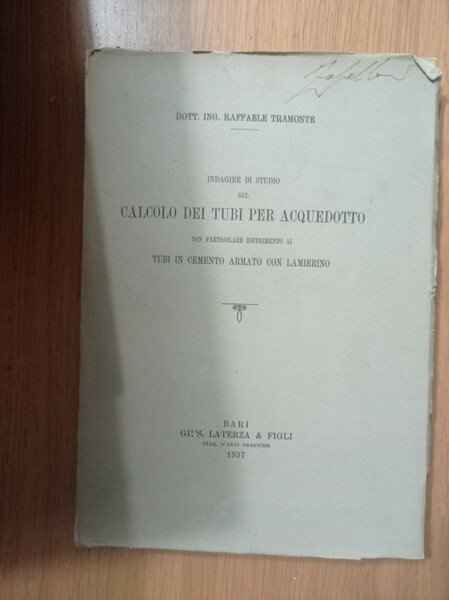 Indagine di studio sul calcolo dei tubi per acquedotto | Immagine principale