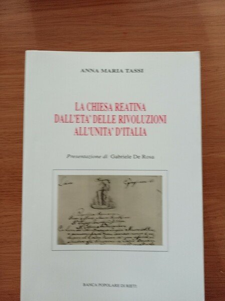 La Chiesa Reatina dall'Età delle rivoluzioni all'Unità d'Italia | Immagine principale