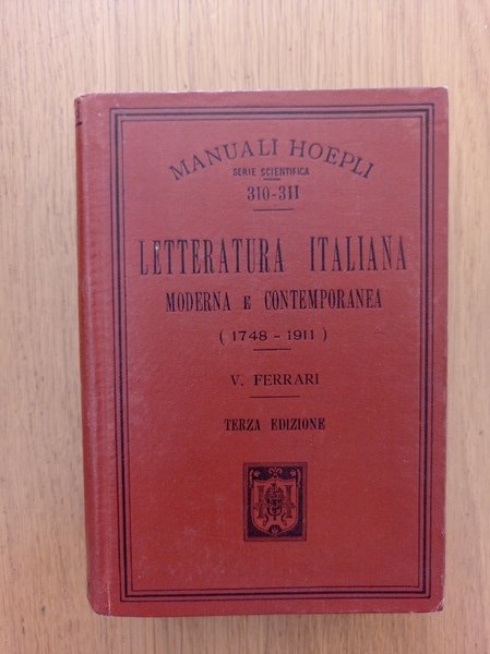 Letteratura italiana moderna e contemporanea (1748 - 1911) | Immagine principale