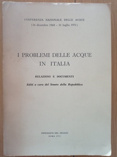 I problemi delle acque in Italia (relazioni e documenti) | Immagine principale