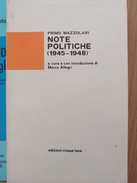 Note politiche (1945 - 1948)