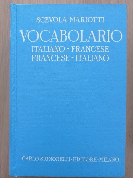 Vocabolario italiano francese francese italiano