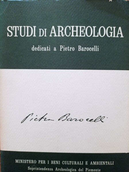Studi di archeologia dedicati a Pietro Barocelli | Immagine principale