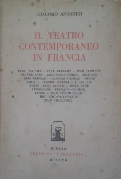 Il teatro contemporaneo in Francia