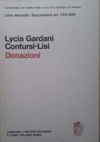 Libro secondo: Successione art. 769-809 DONAZIONI