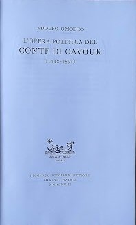 L'opera politica del Conte di Cavour (1848 - 1857)