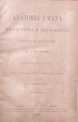Anatomia umana descrittiva e topografica esposta in 622 figure. Vol. I e II