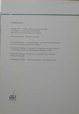 Gruppo e funzione analitica. Settembre - dicembre 1988 - anno …