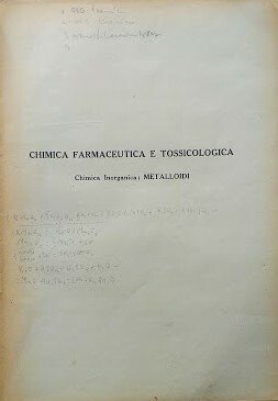 Chimica farmaceutica e tossicologica. Chimica inorganica: metalloidi