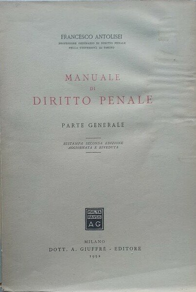 Manuale di diritto penale. Manuale generale | Immagine principale