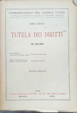 Commentario del Codice Civile, libro sesto: Tutela dei Diritti (art. … | Immagine principale