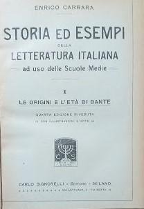 Storia ed esempi della letteratura italiana ad uso delle scuole … | Immagine principale