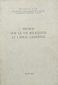 Propos sur la vie réligieuse et l'idéal canonial