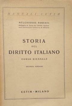 Storia del Diritto Italiano, corso biennale | Immagine principale