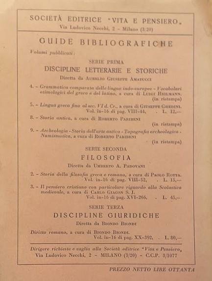 Guide Bibliografiche III Discipline Giuridiche, 1: Diritto Romano