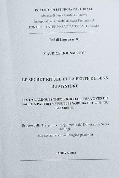 Le secret rituel et la perte du sens du mystère. …