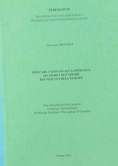 Educare i giovani alla speranza secondo i due sinodi dei …
