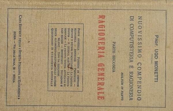 Nuovissimo compendio di computisteria e ragioneria. Parte seconda: ragioneria generale